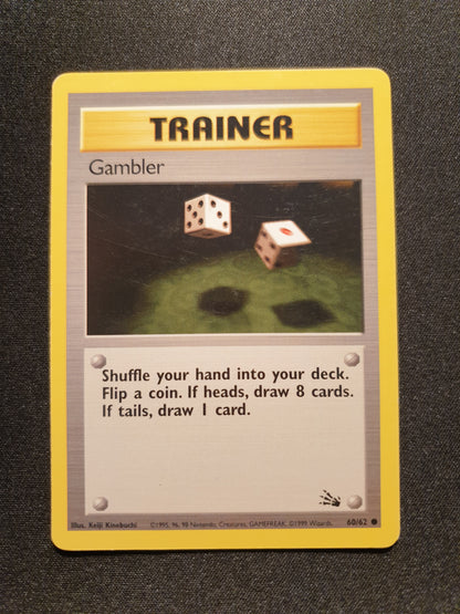 Gambler 60/62 (Excellent) - Fossil Set - TCG Trainers