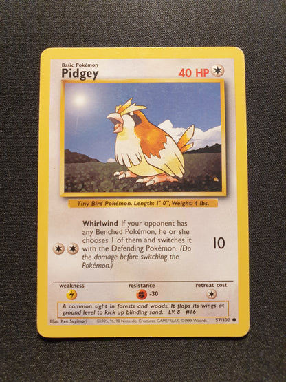 Pidgey 57/102 (Excellent) - Pokemon Base Set - TCG Trainers