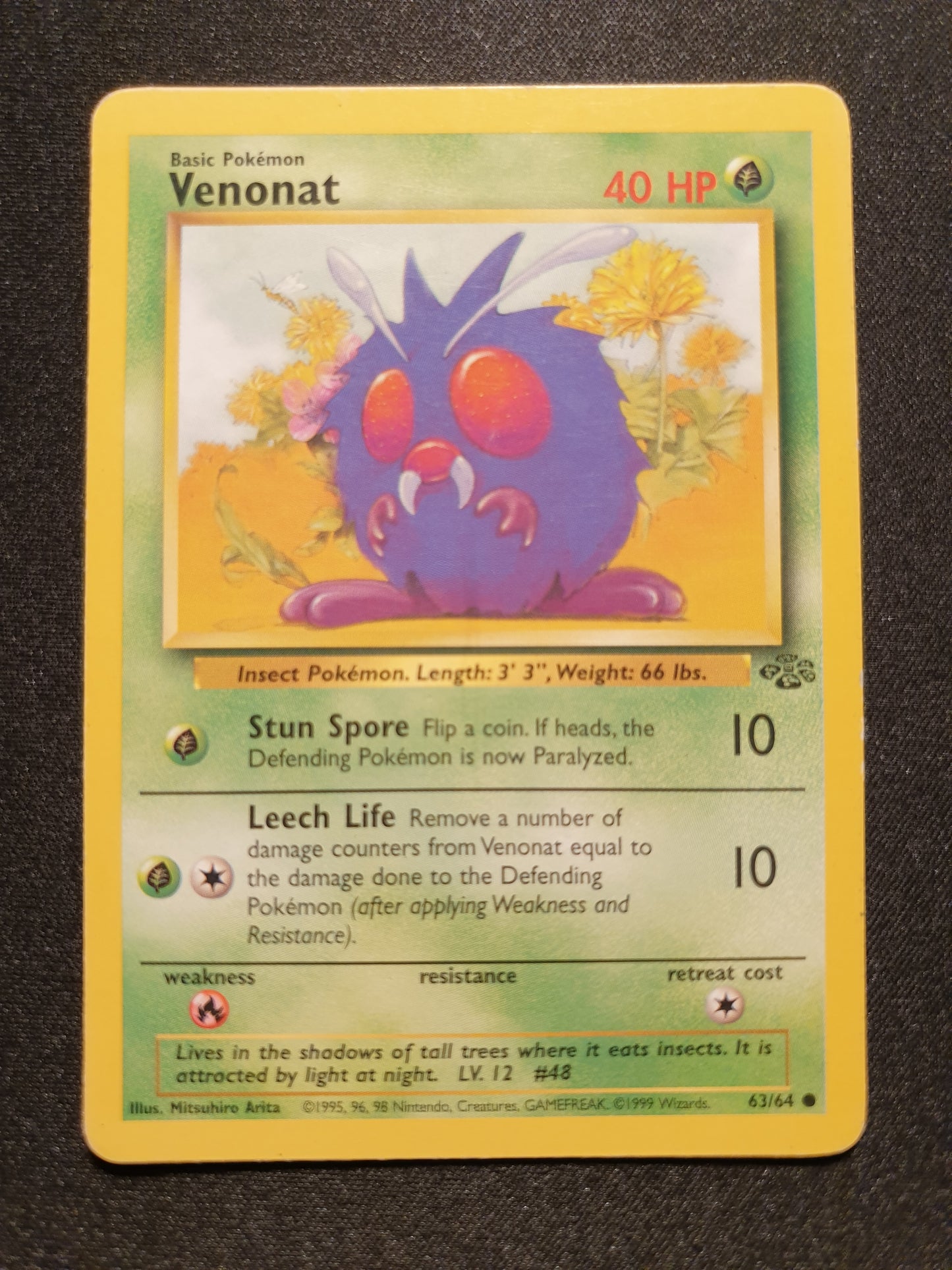 Venonat 63/64 (Excellent) - Jungle Set - TCG Trainers