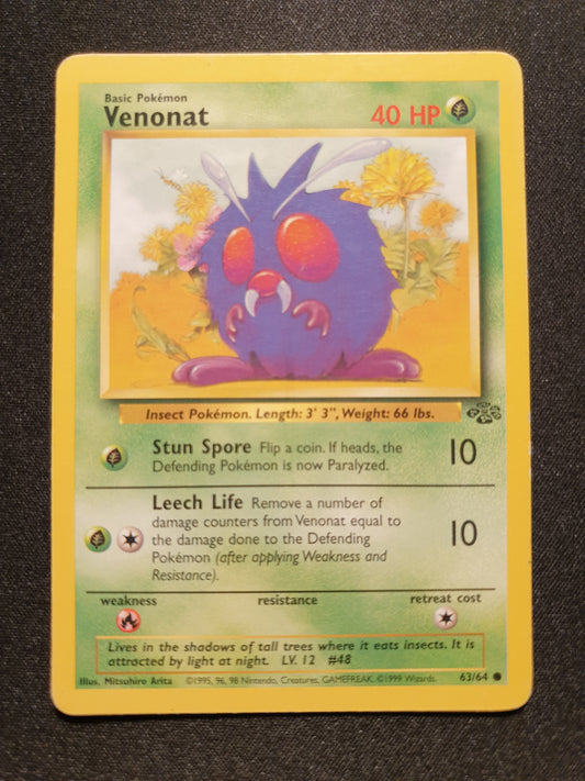 Venonat 63/64 (Excellent) - Jungle Set - TCG Trainers