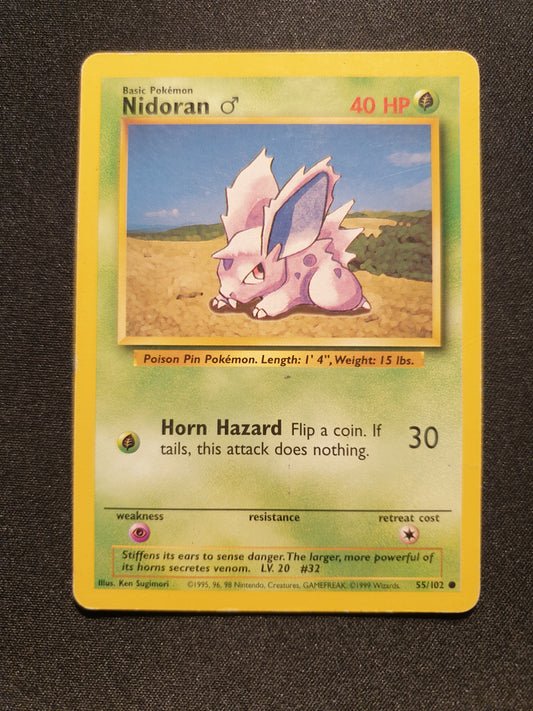 Nidoran 55/102 (Very Good) - Pokemon Base Set - TCG Trainers