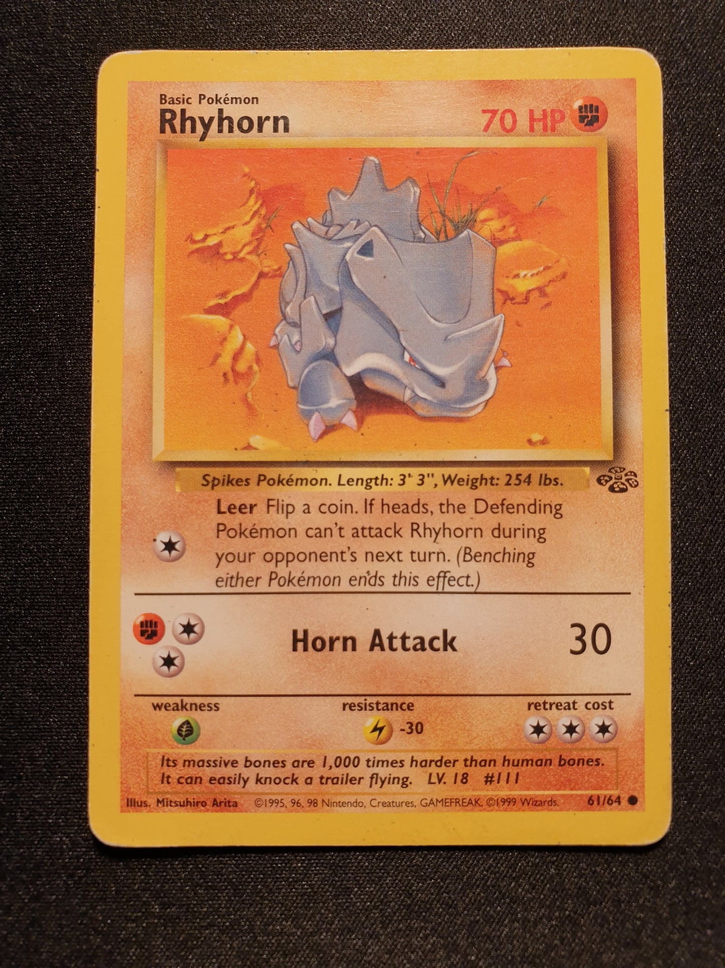 Rhyhorn 61/64 (NM Condition) - Jungle Set - TCG Trainers