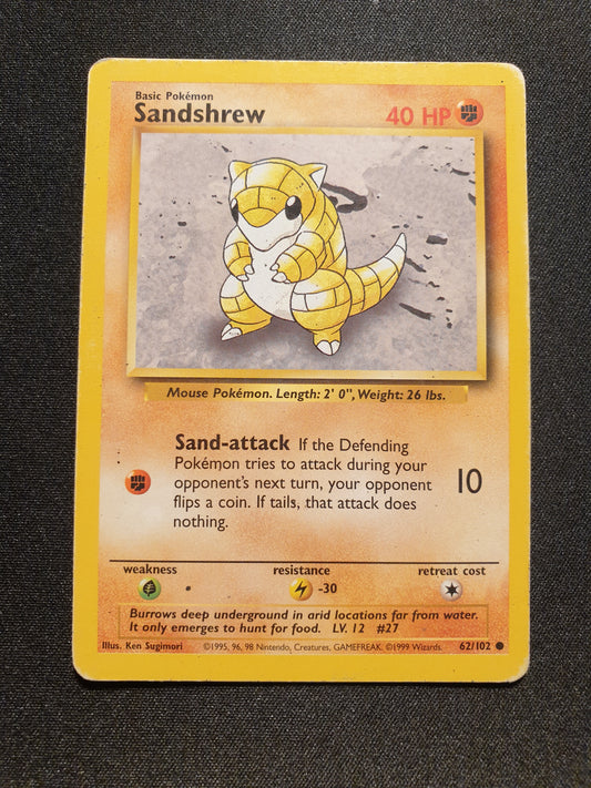 Sandshrew 62/102 (Excellent) - Pokemon Base Set - TCG Trainers