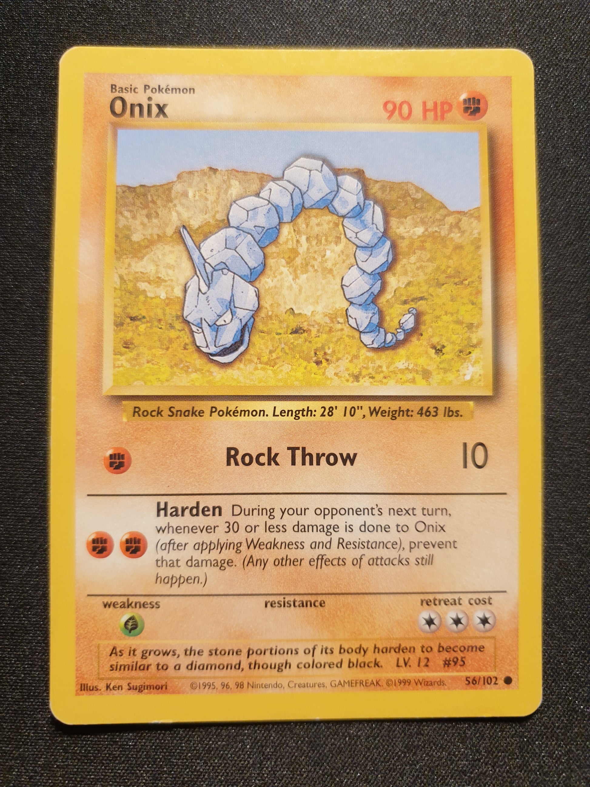 Onix 56/102 (Excellent) - Pokemon Base Set - TCG Trainers