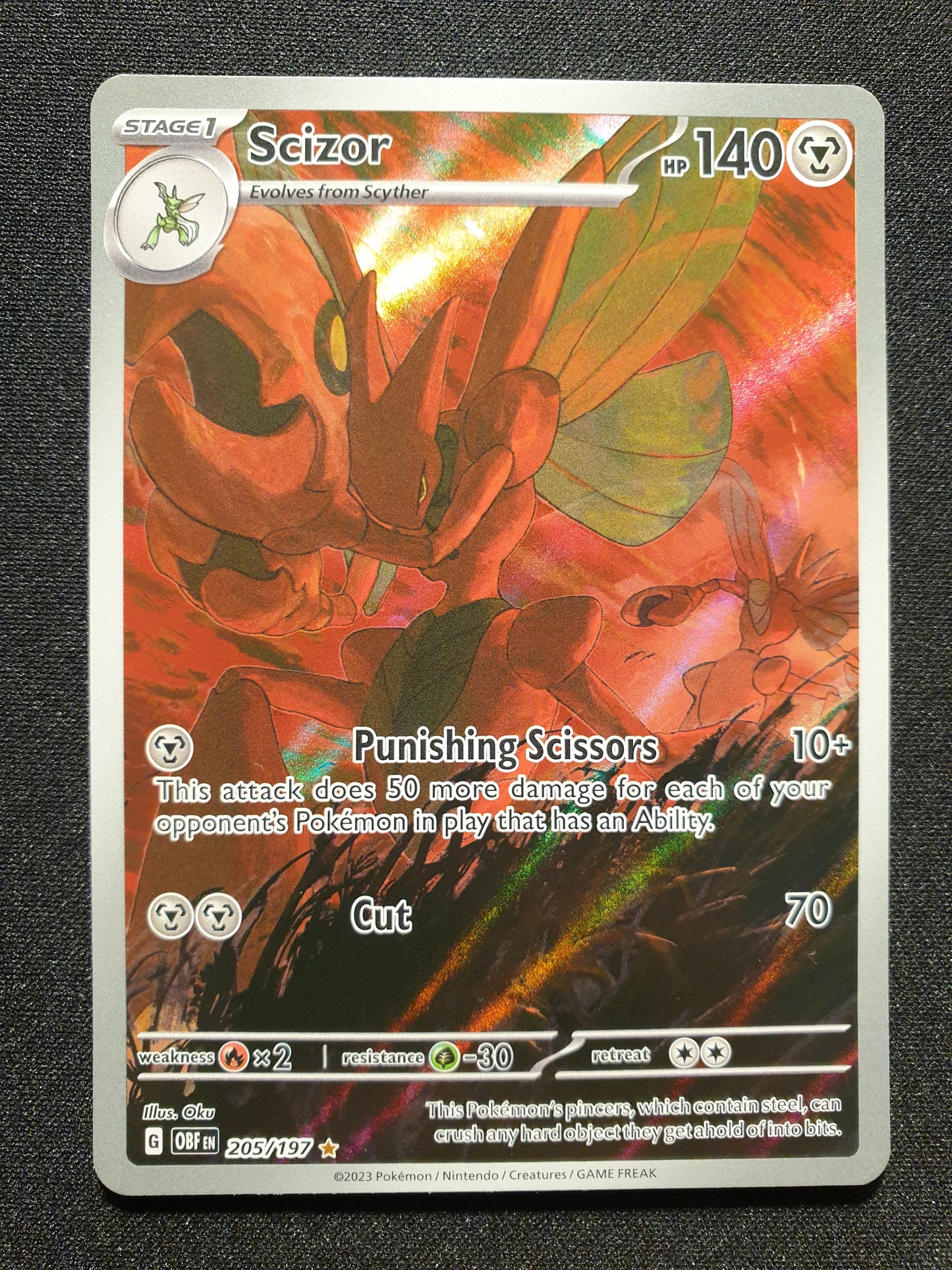 Scizor 205/197 (Mint Condition) - Obsidian Flames - TCG Trainers