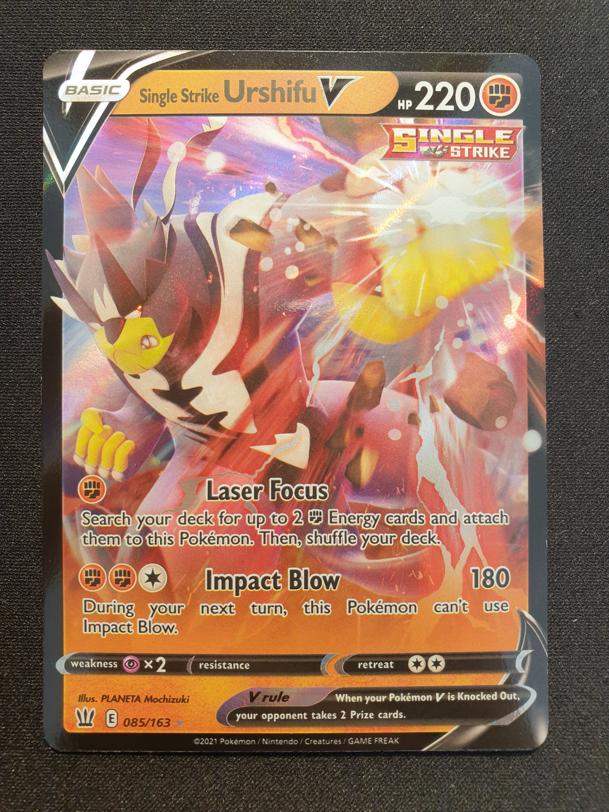 Single Strike Urshifu V 085/163 (Mint Condition) - Battle Styles - TCG Trainers