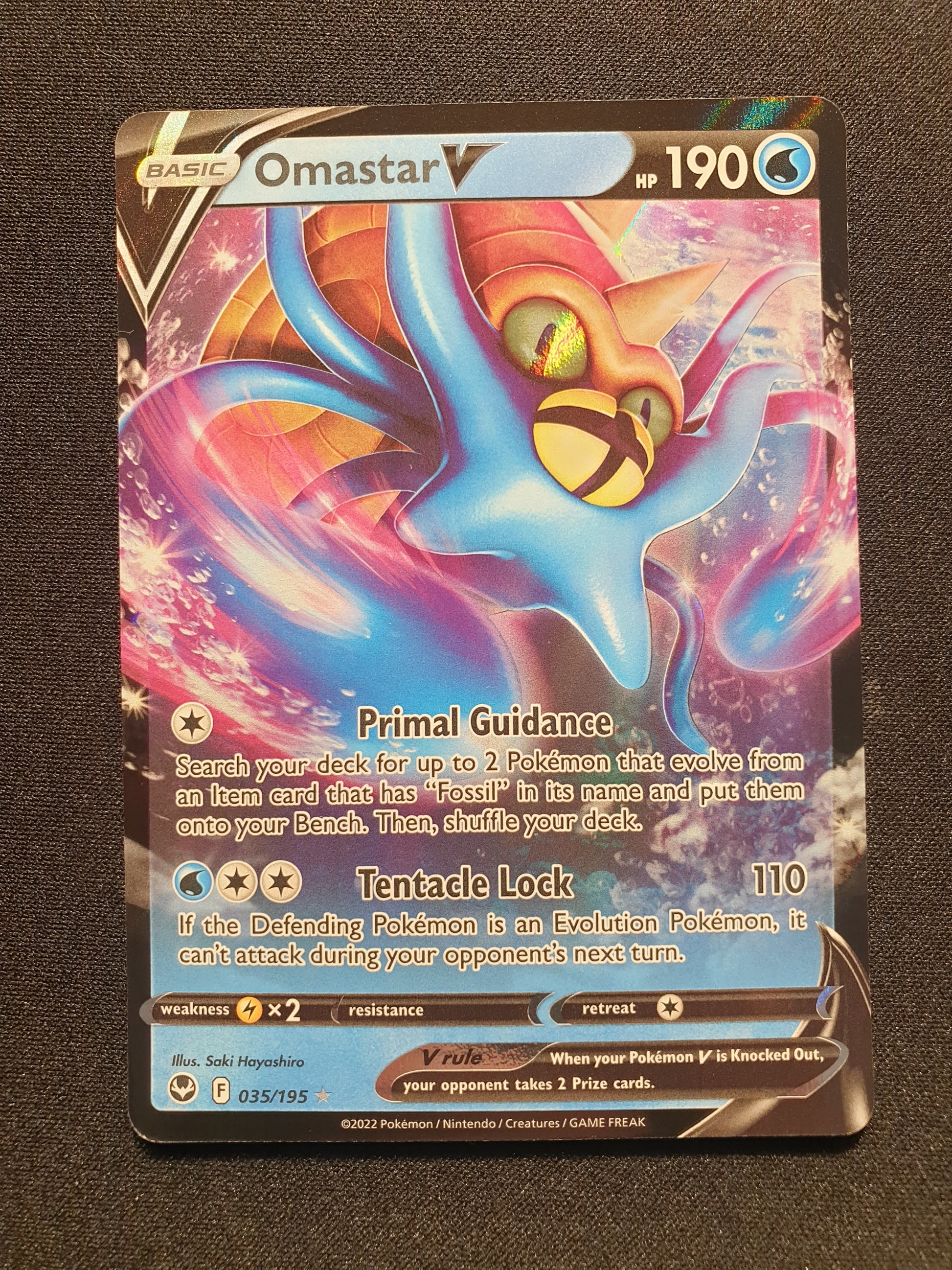 Omastar V 035/195 (Mint Condition) - Silver Tempest - TCG Trainers