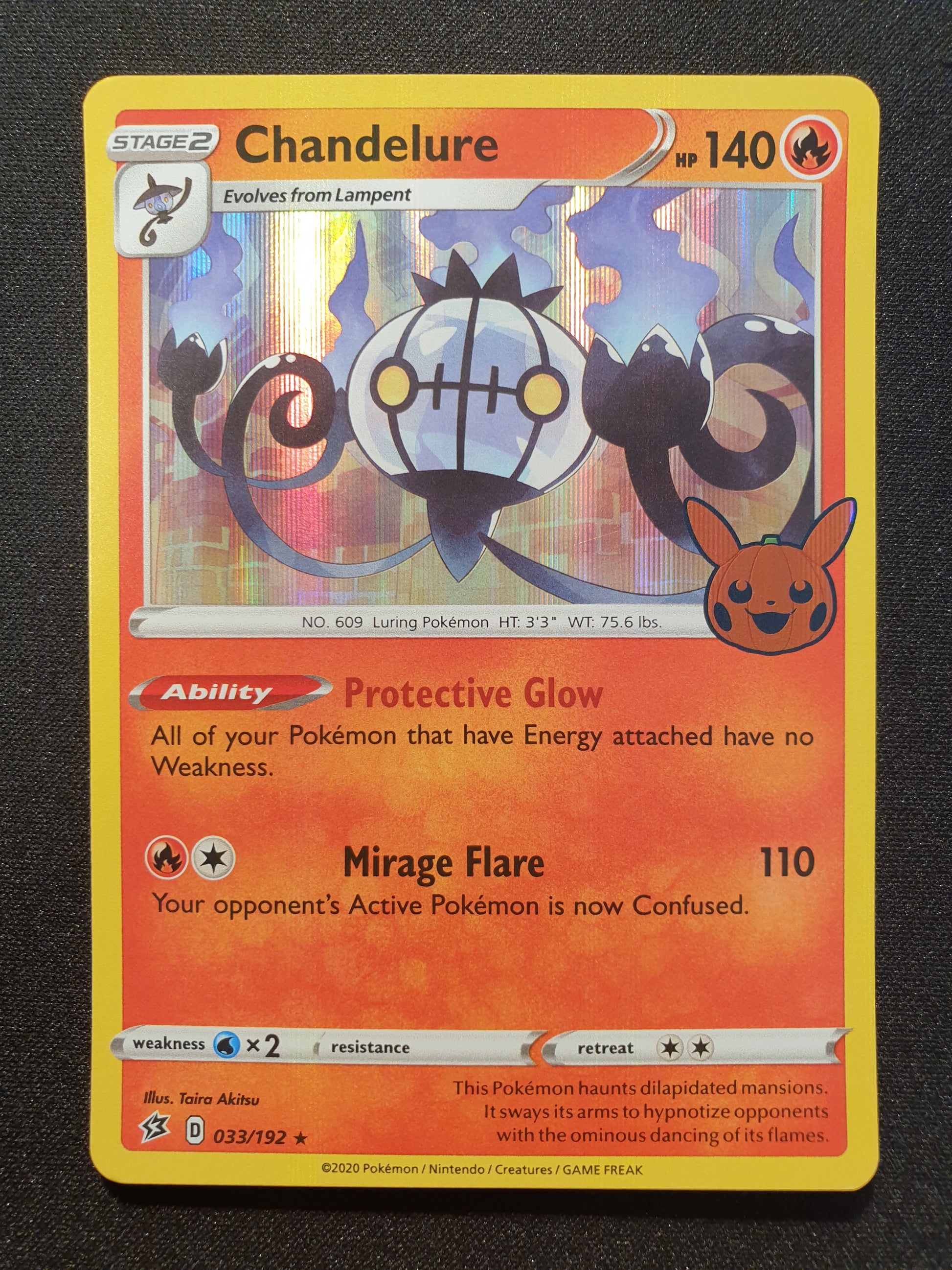 Holo Chandelure 033/192 Trick or Trade Halloween (Mint Condition) - TCG Trainers