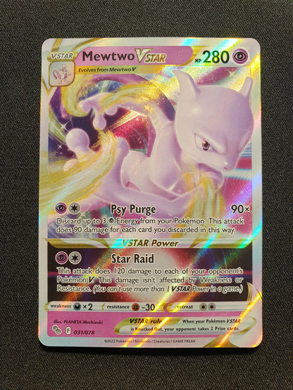 Mewtwo VSTAR 031/078 (Mint Condition) - Pokemon GO - TCG Trainers