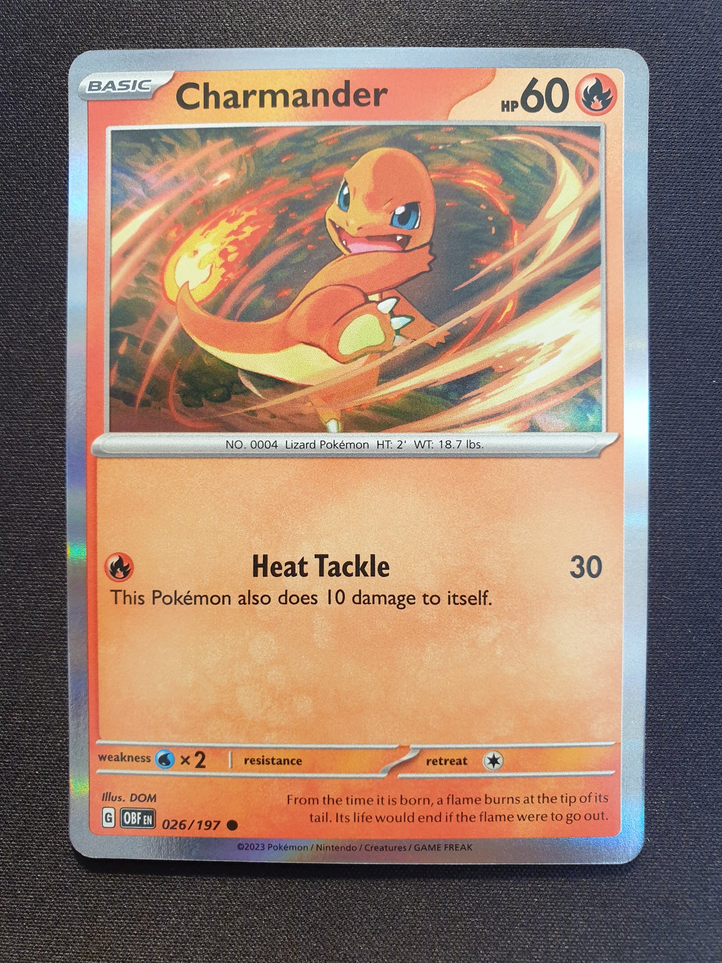 Charmander 026/197 (Mint Condition) - Obsidian Flames - TCG Trainers