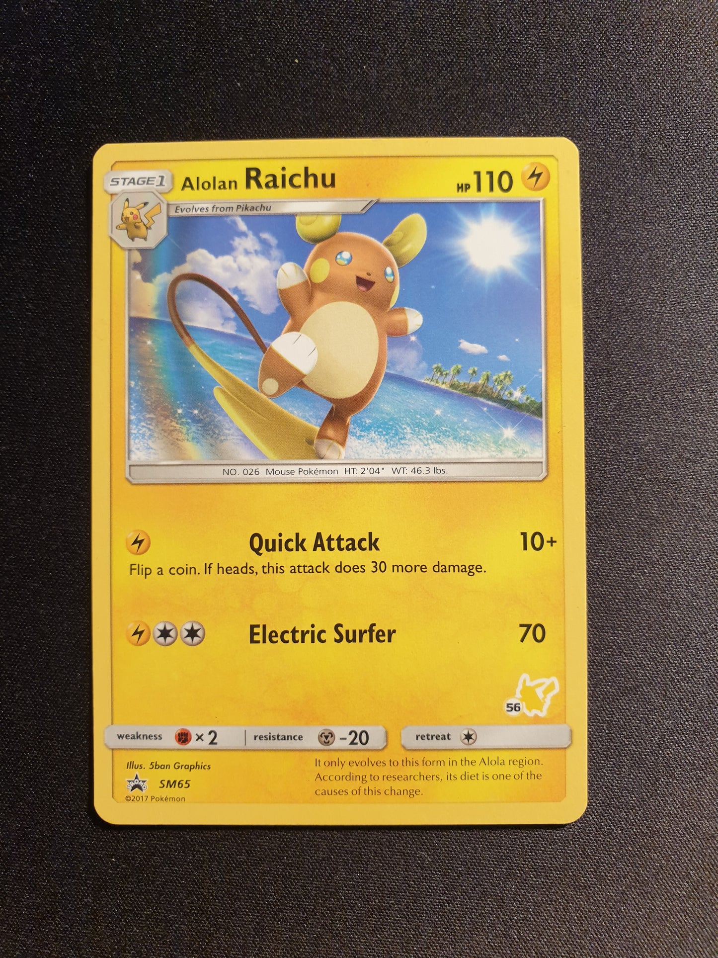 Alolan Raichu SM65 (Near Mint Condition) - Promo Card - TCG Trainers