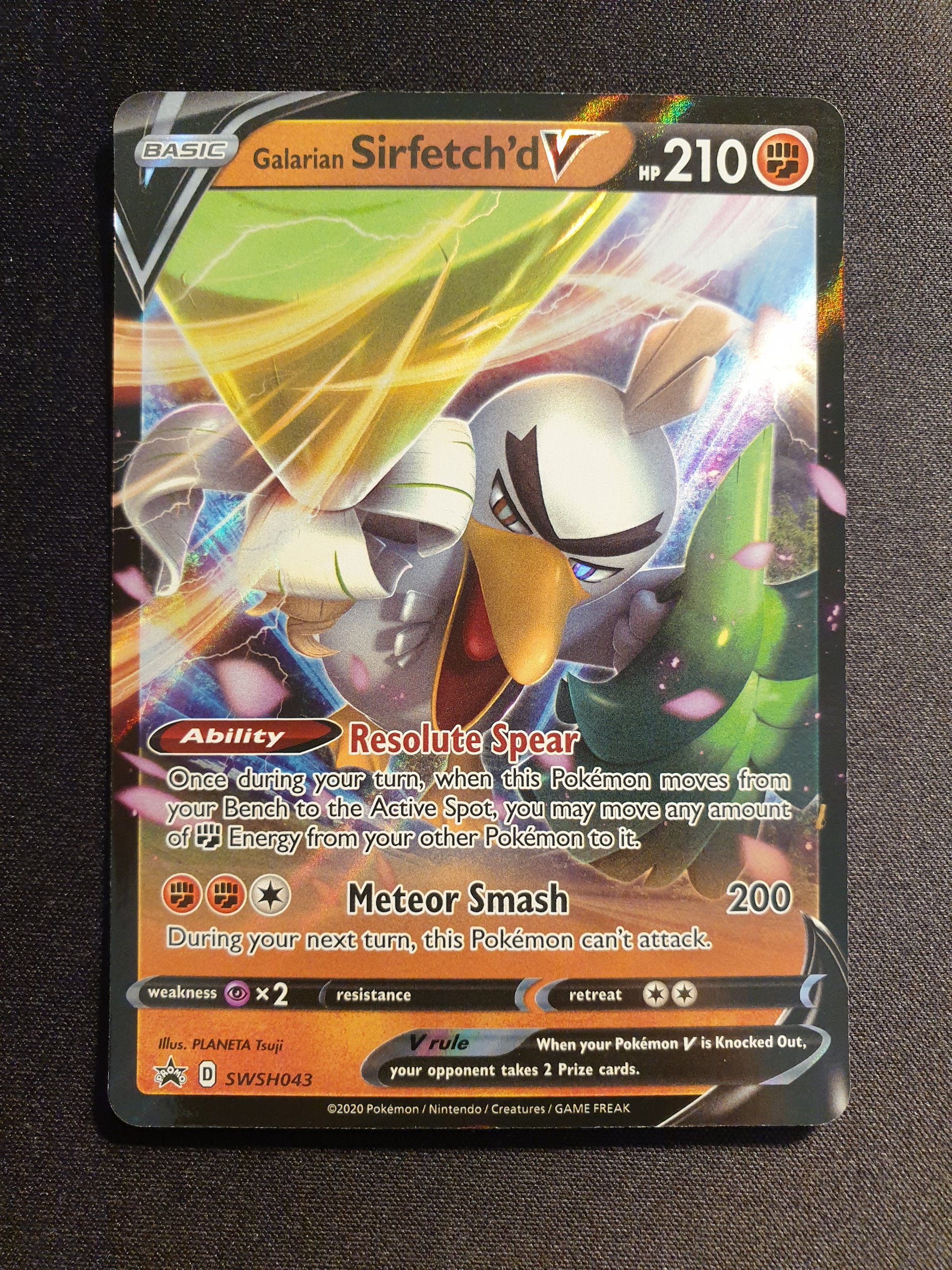 Galarian Sirfetch'd V SWSH043 (Near Mint Condition) - Promo Card - TCG Trainers