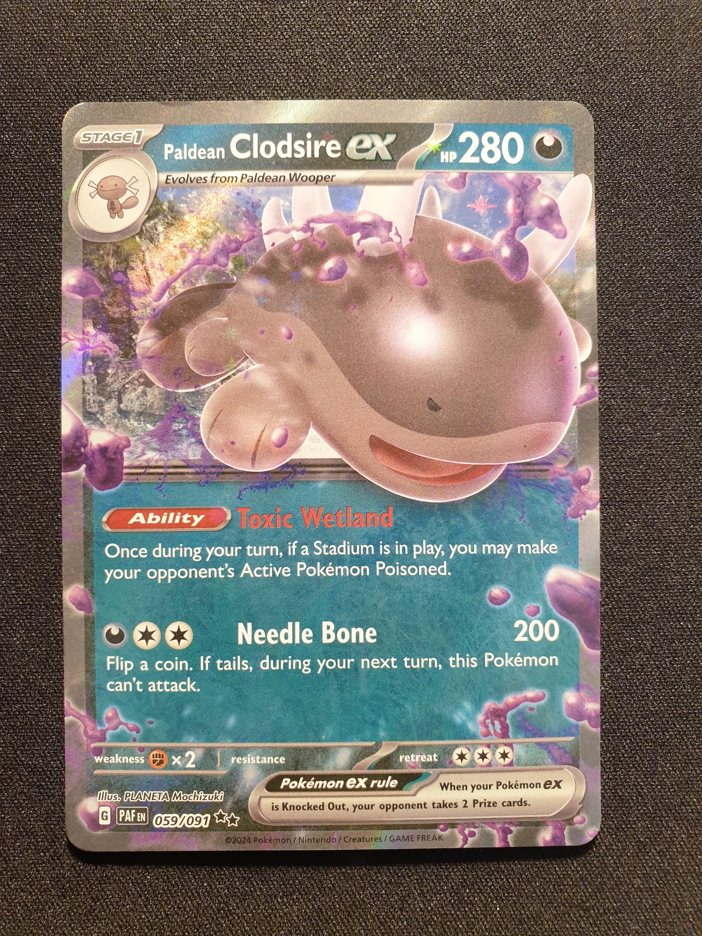 Paldean Clodsire EX 059/091 (Mint Condition) - Paldean Fates - TCG Trainers