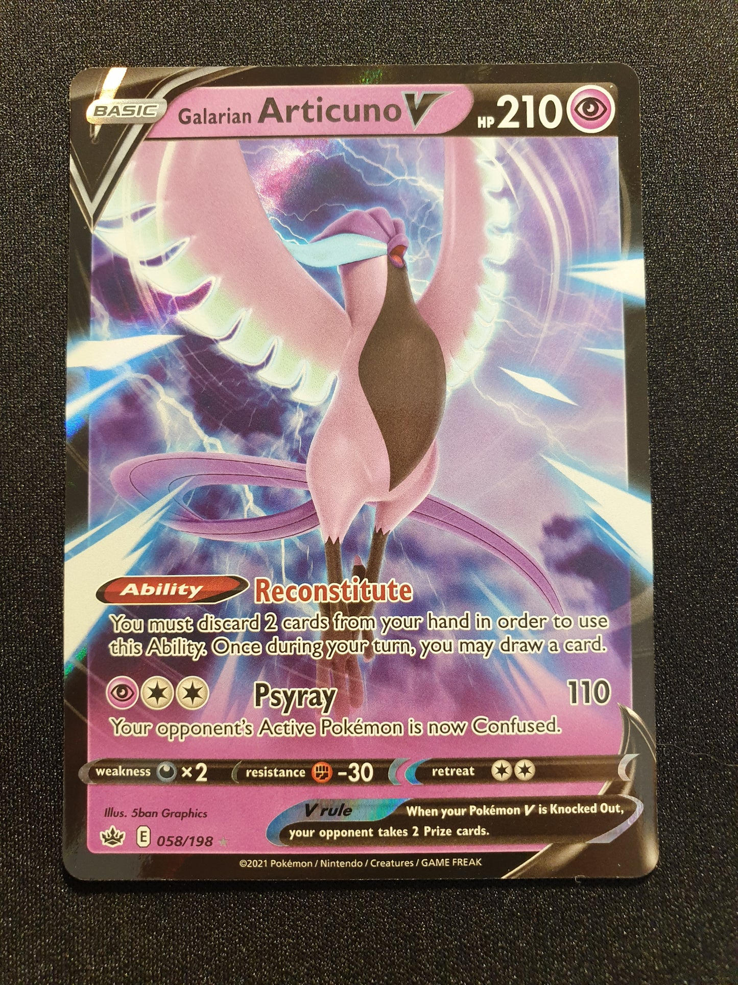 Galarian Articuno V 058/198 (Mint Condition) - Chilling Reign - TCG Trainers