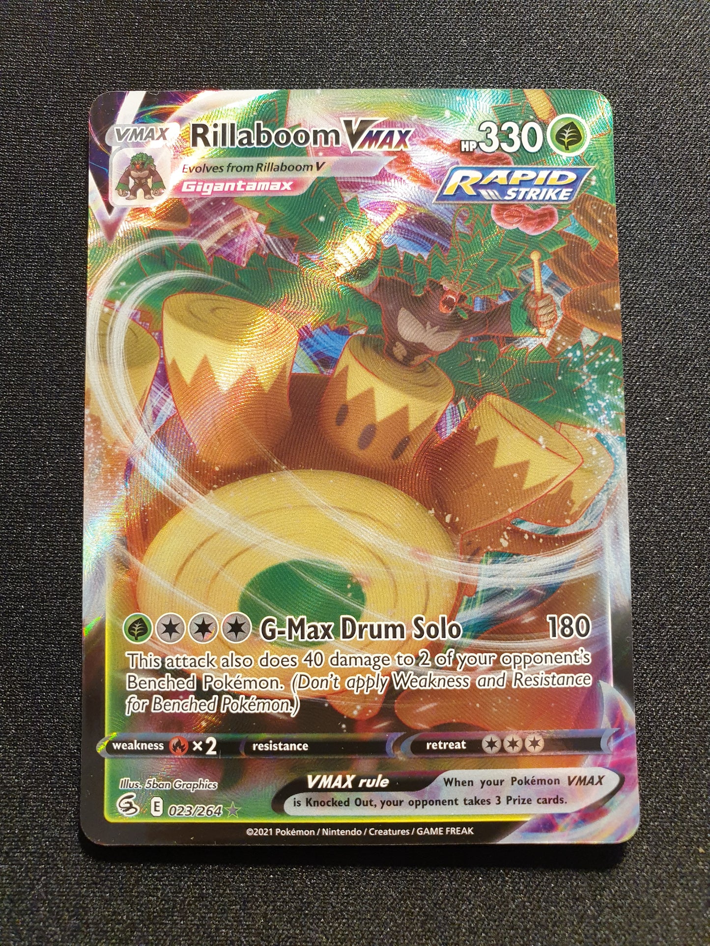 Rillaboom VMAX 023/264 (Mint Condition) - Fusion Strike - TCG Trainers