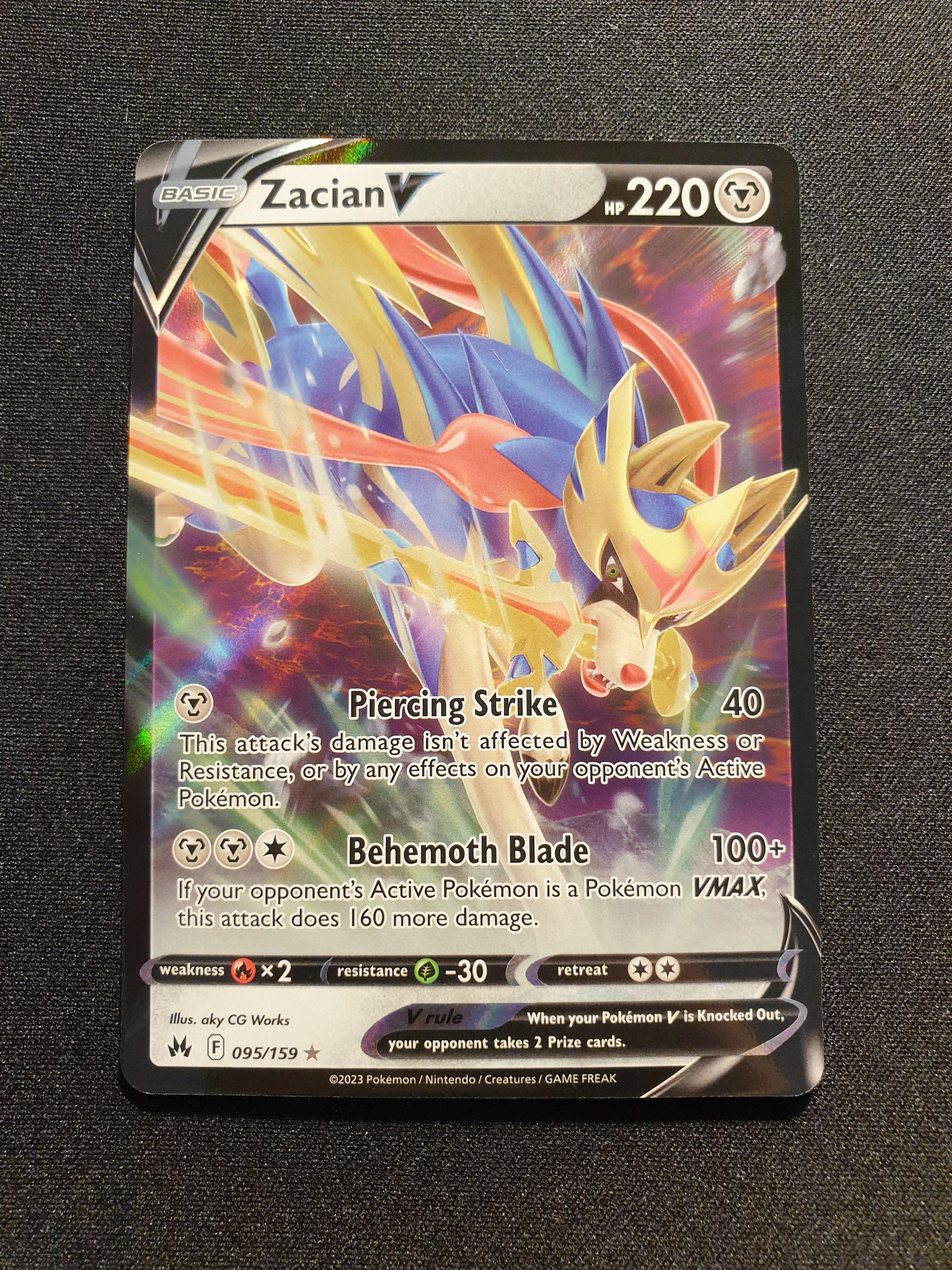 Zacian V 095/159 (Mint Condition) - Crown Zenith - TCG Trainers