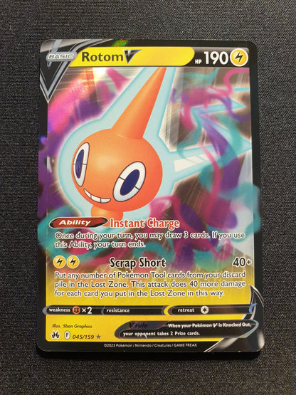 Rotom V 045/159 (Mint Condition) - Crown Zenith