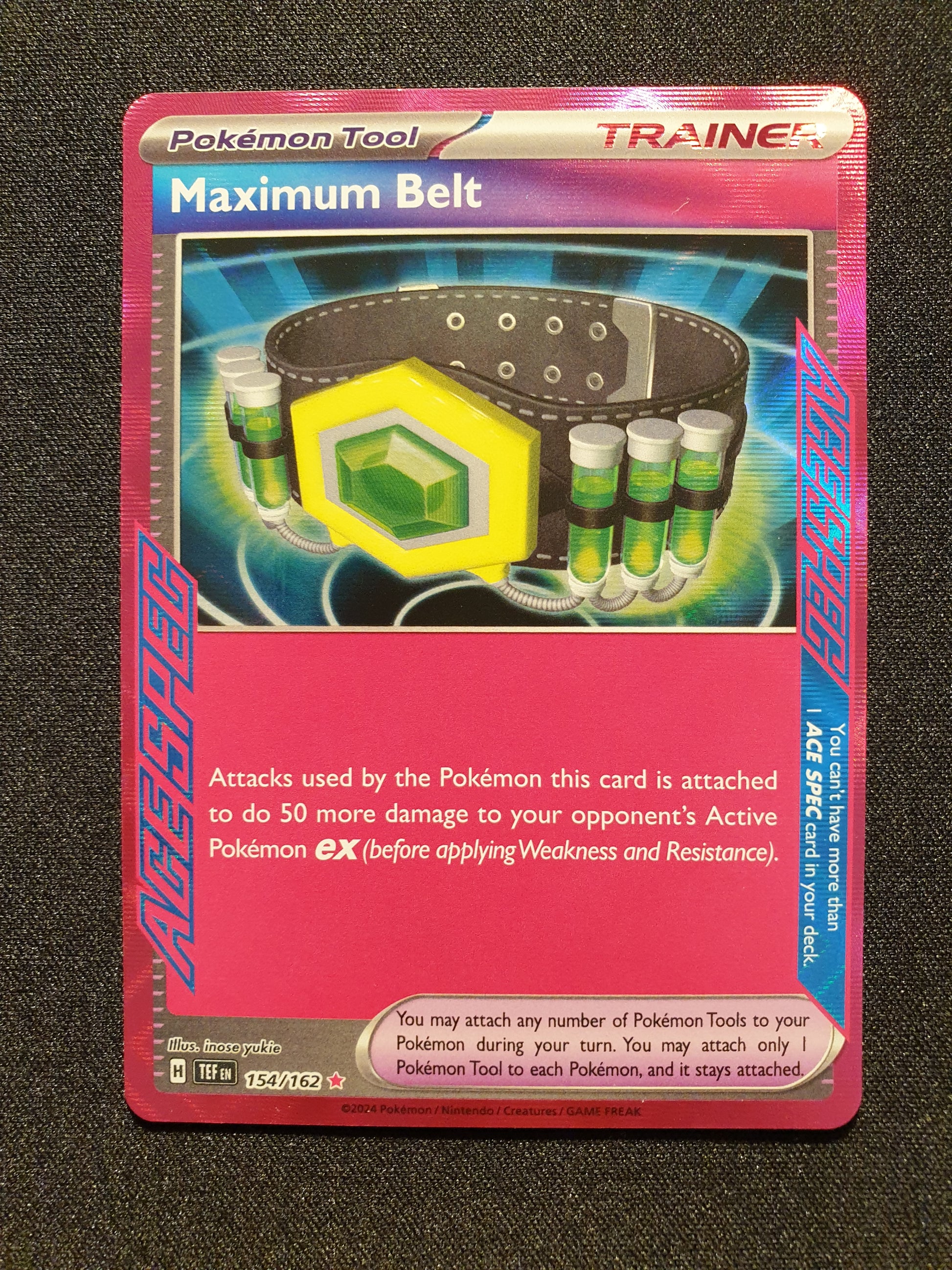 Maximum Belt 154/162 (Mint Condition) - Temporal Forces - TCG Trainers