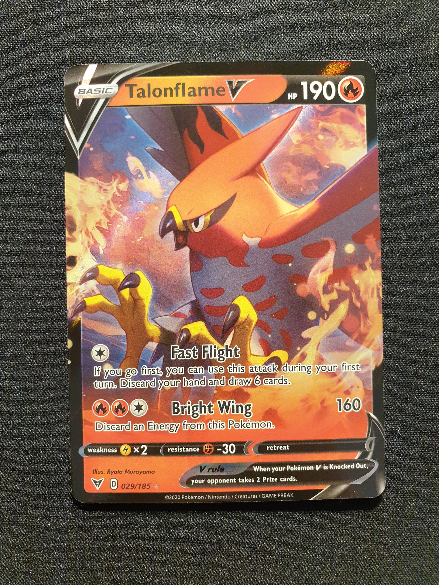 Talonflame V 029/185 (Mint Condition) - Vivid Voltage - TCG Trainers