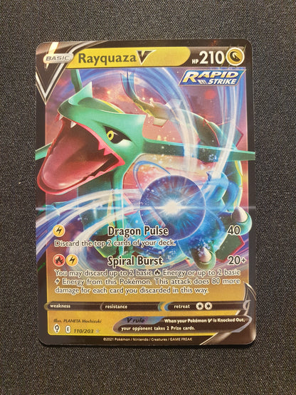 Rayquaza V 110/203 (Mint Condition) - Evolving Skies - TCG Trainers