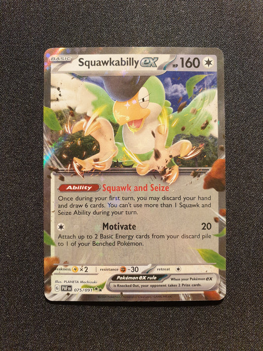 Squawkabilly EX 075/091 (Mint Condition) - Paldean Fates - TCG Trainers