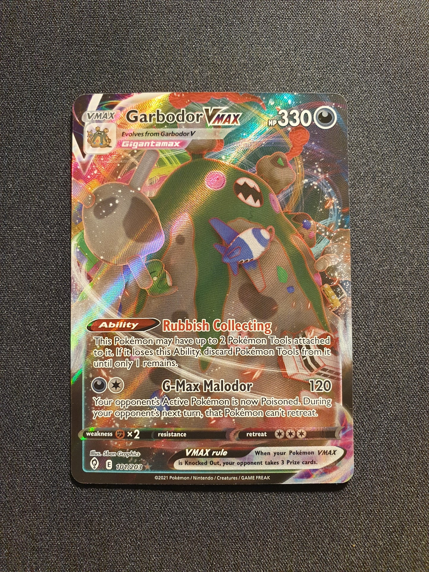 Garbodor VMAX 101/203 (Mint Condition) - Evolving Skies - TCG Trainers