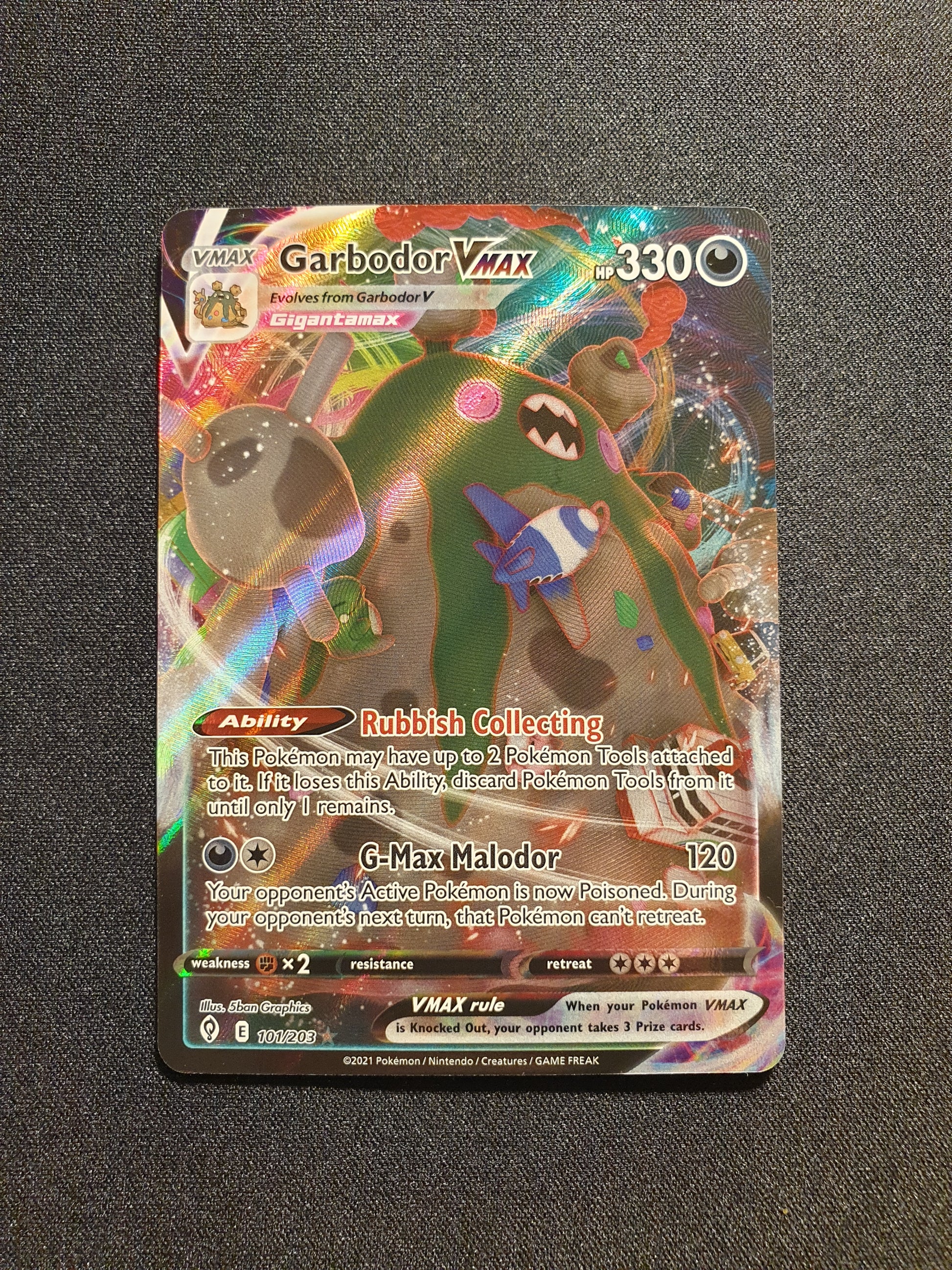 Garbodor VMAX 101/203 (Mint Condition) - Evolving Skies - TCG Trainers