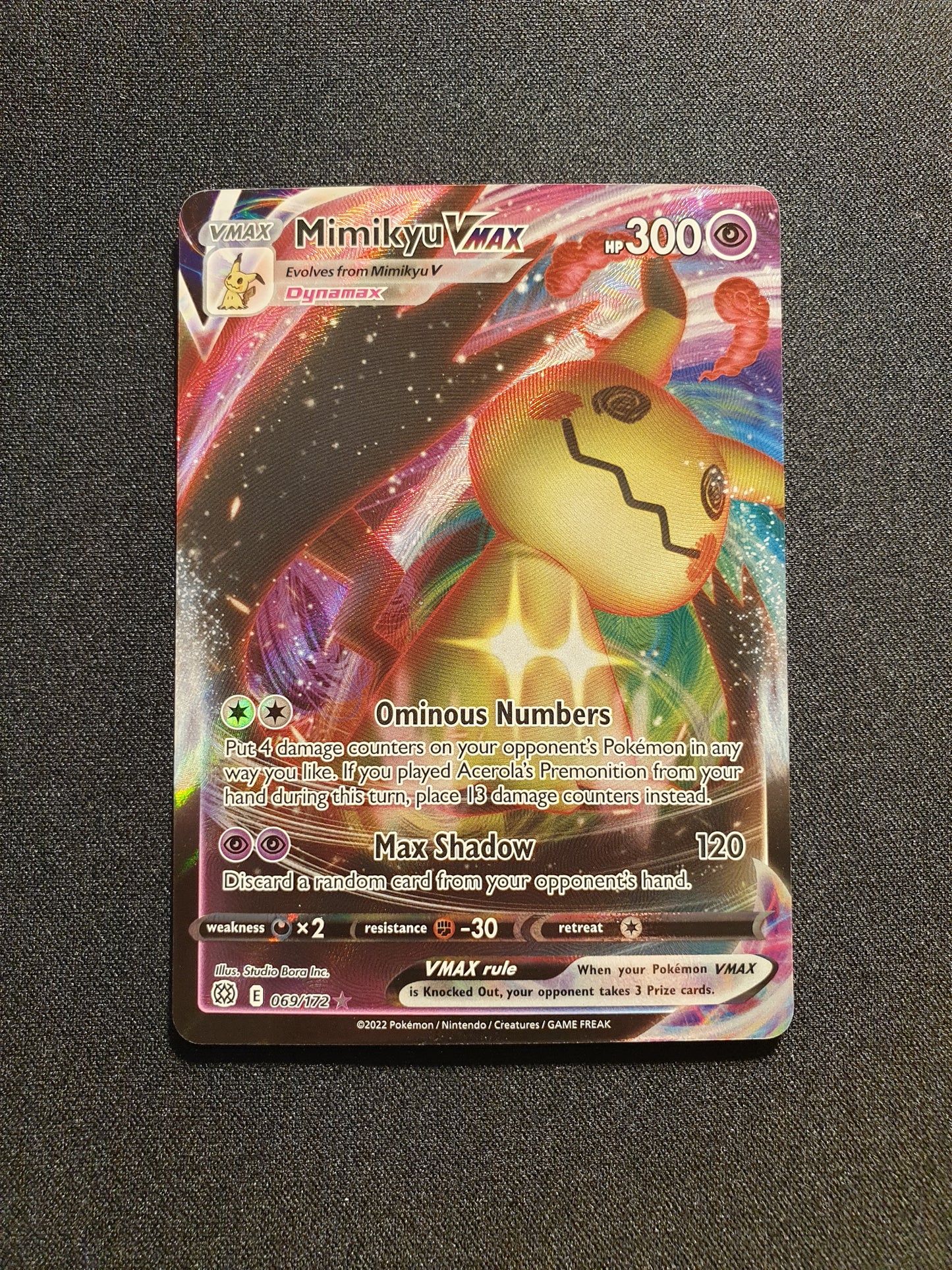 Mimikyu VMAX 069/172 (Mint Condition) - Brilliant Stars - TCG Trainers