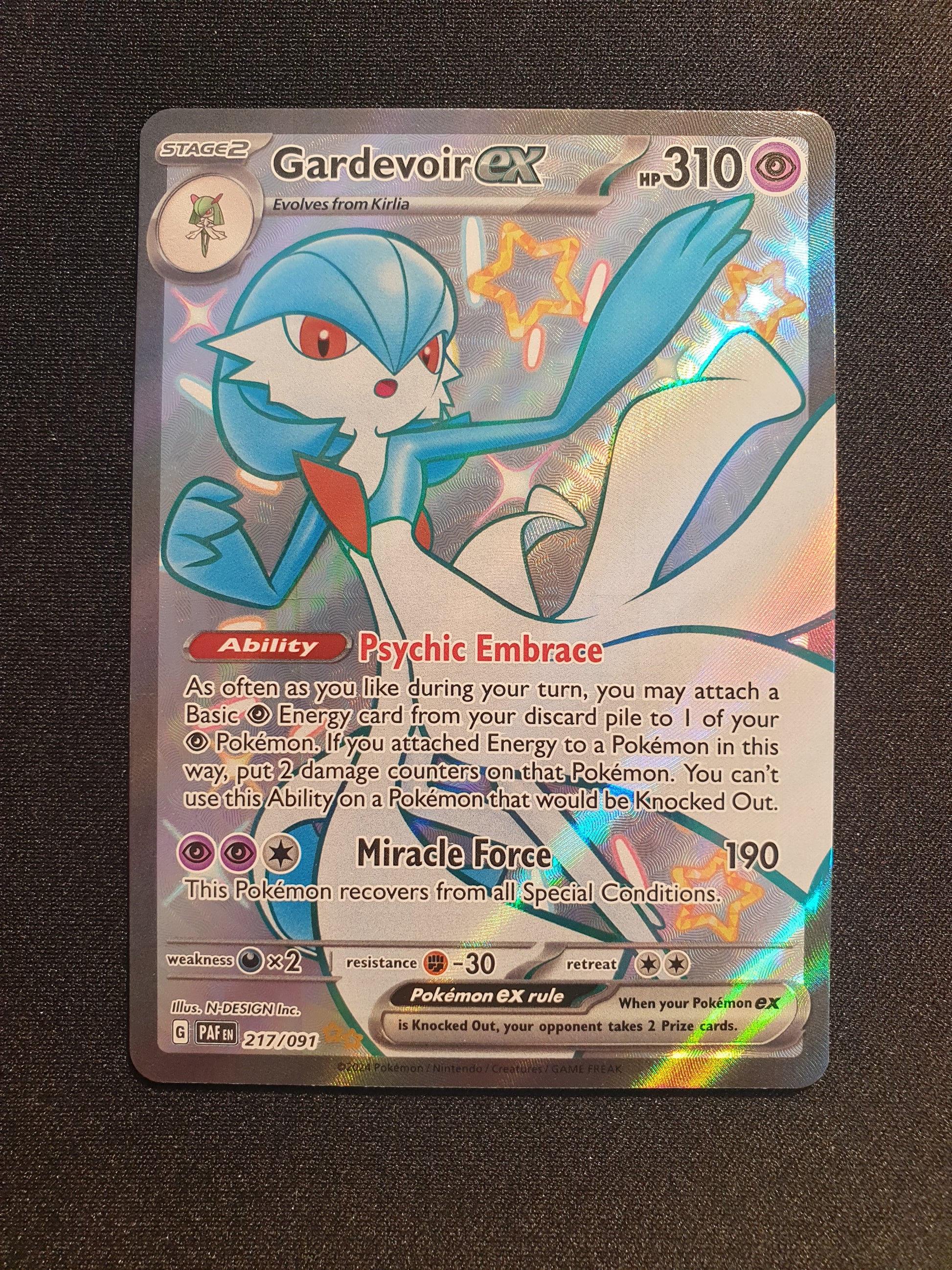 Gardevoir EX 217/091 (Mint Condition) - Paldean Fates - TCG Trainers