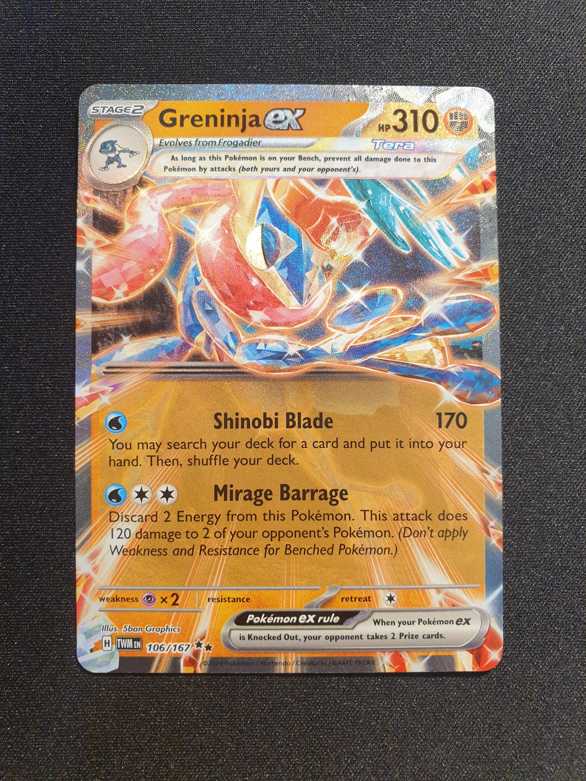 Greninja EX 106/167 (Mint Condition) - Twilight Masquerade