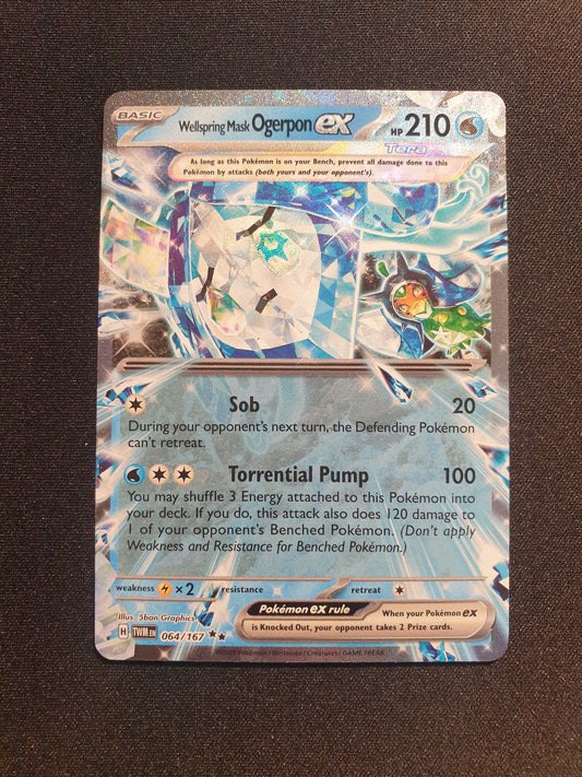 Wellspring Mask Ogerpon EX 064/167 (Mint Condition) - Twilight Masquerade - TCG Trainers