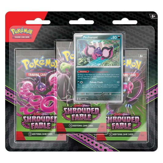 Pokemon TCG - Scarlet & Violet: Shrouded Fable 3-Pack Blister (RELEASE DATE - AUGUST 9TH) - TCG Trainers