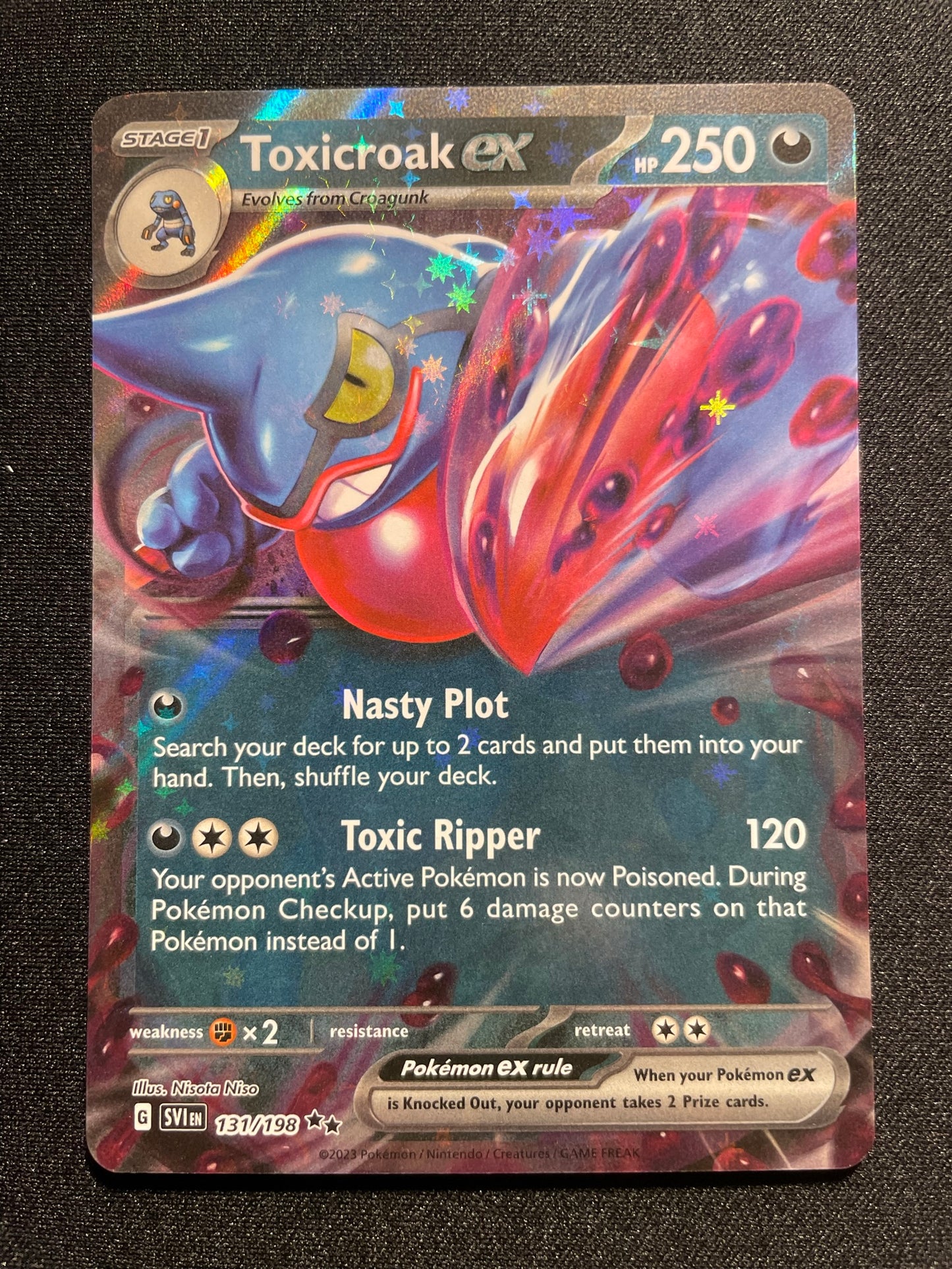 Toxicroak EX 131/198 (Mint Condition) - Scarlet & Violet - TCG Trainers