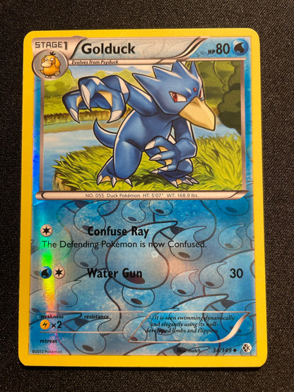 Golduck 34/149 Reverse Holo (Mint Condition) - Boudaries Crossed - TCG Trainers