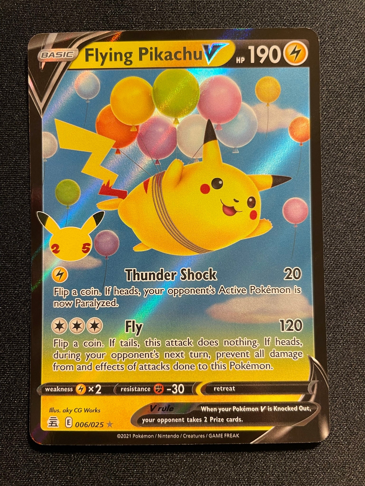 Flying Pikachu  V 006/025 (Mint Condition) - Pokemon Celebrations - TCG Trainers