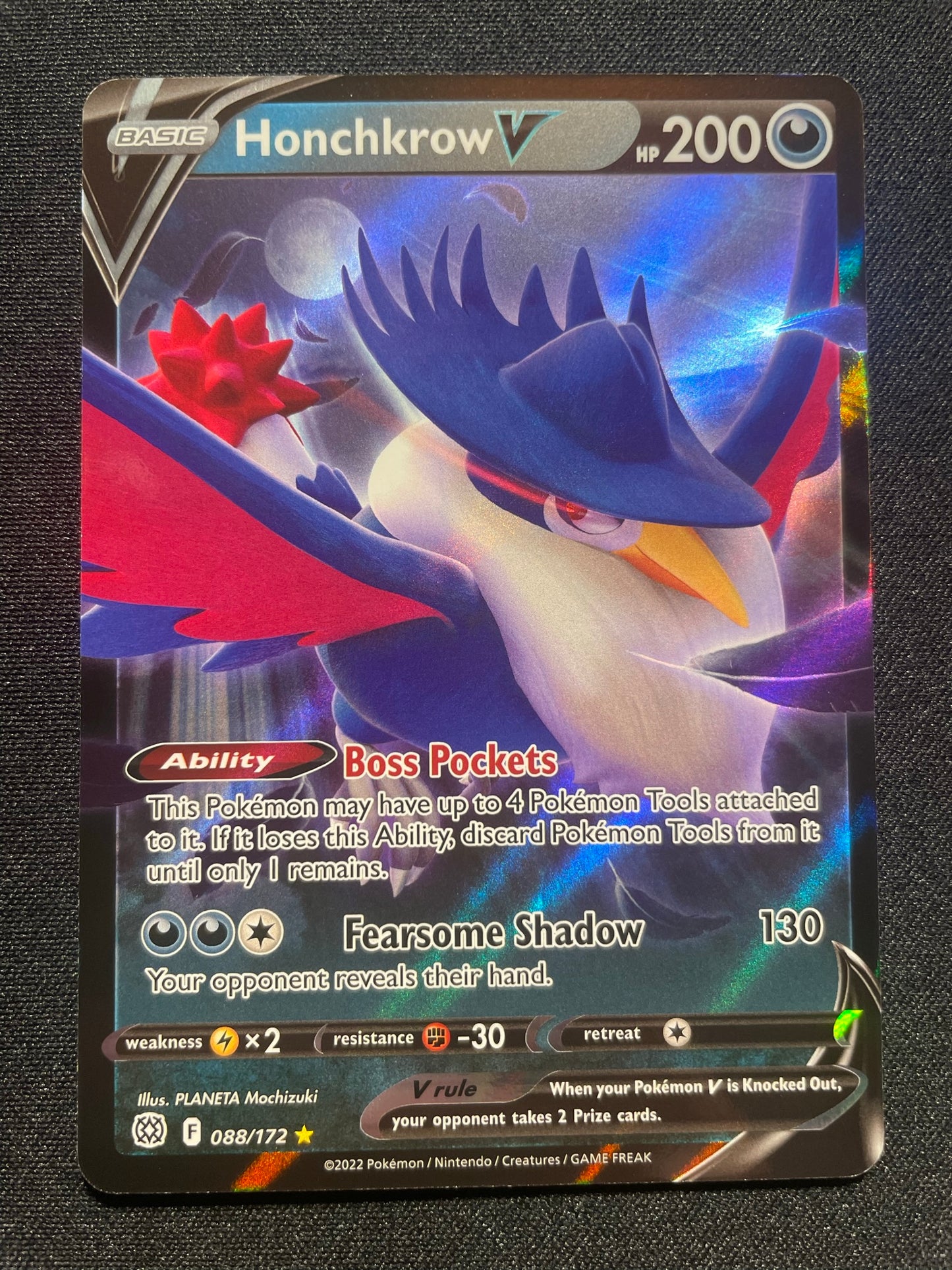 Honchkrow V 088/172 (Mint condition) - Brilliant Stars - TCG Trainers