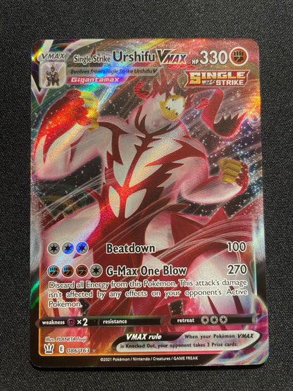 Single Strike Urshifu VMAX 086/163 (Mint Condition) - Battle Styles - TCG Trainers