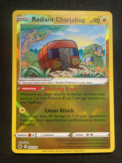 Radiant Charjabug 051/159 (Mint condition) - Crown Zenith - TCG Trainers