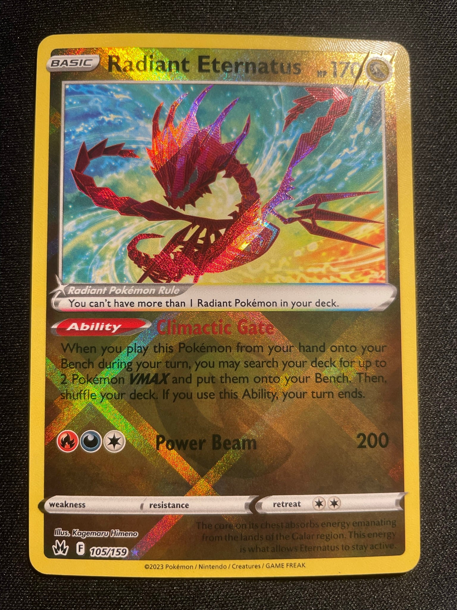 Radiant Eternatus 105/159 (Mint Condition) - Crown Zenith - TCG Trainers