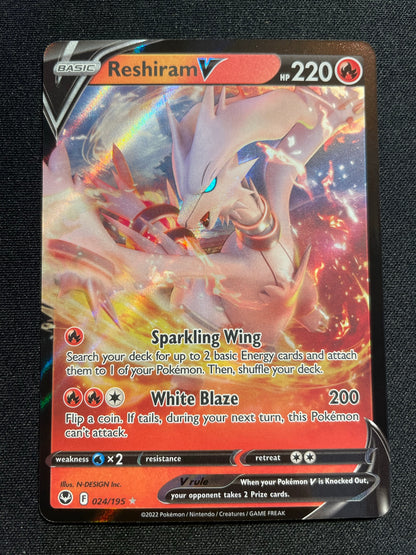 Reshiram V 024/195 (mint condition) - Silver Tempest - TCG Trainers