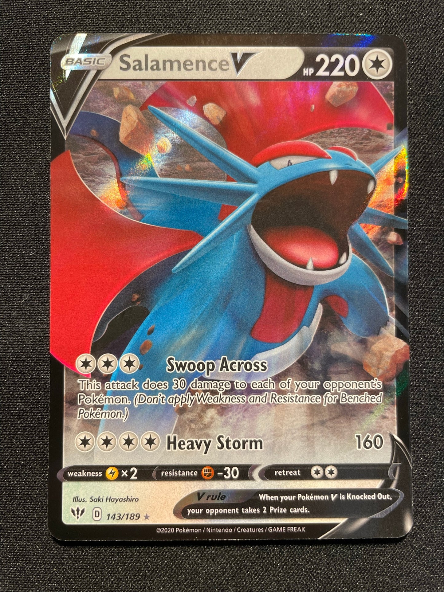 Salamence V 143/189 (Mint Condition) - Darkness Ablaze - TCG Trainers