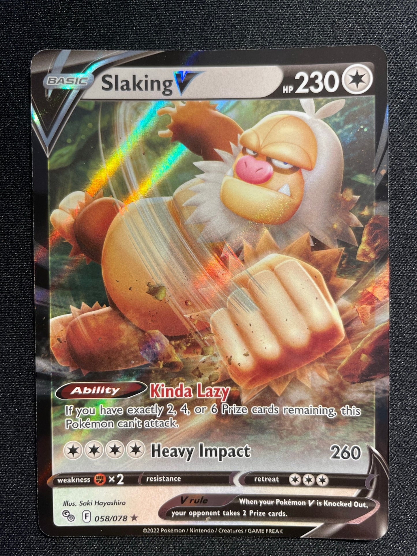 Slaking V 058/078 (Mint Condition) - Pokemon GO - TCG Trainers