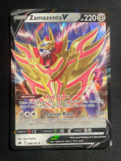 Zamazenta V 098/159 (Mint Condition) - Crown Zenith - TCG Trainers